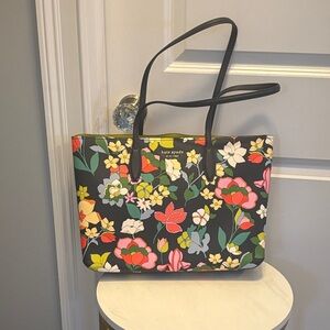 Kate Spade Black Floral Tote Bag